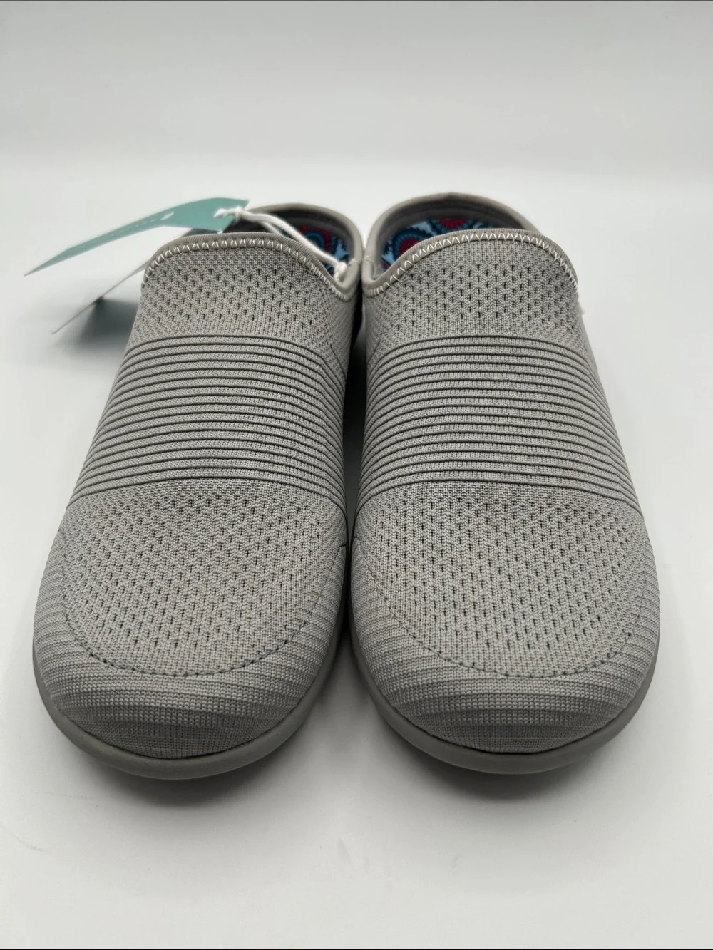 REVITALIGN Women's Slip-On Knit Clog in Light Gray